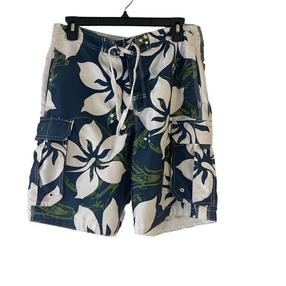 Joe Boxer‎ Men's Size Small Hawaiian Blue Swim Trunks - Picture 1 of 8